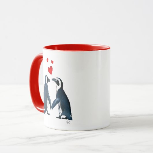 Pinguine mit Lieben Tasse (Vorderseite Links)