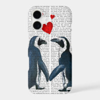Pinguine mit Liebesherzen