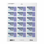 Pinguine mit lustigen Weihnachtsmarken Adressaufkleber (Vorne)