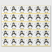 Pinguine mit musikalischen Hinweisen Geschenkpapier (Flach)