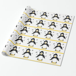 Pinguine mit musikalischen Hinweisen Geschenkpapier