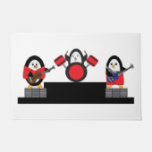 Pinguine Music Band Rock and Roll Fußmatte (Vorderseite)