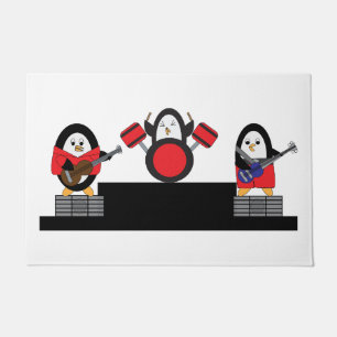 Pinguine Music Band Rock and Roll Fußmatte