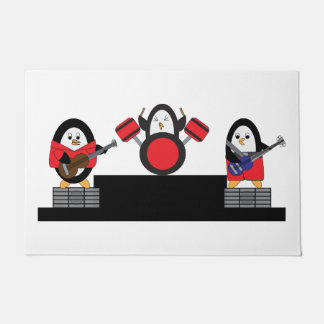 Pinguine Music Band Rock and Roll Fußmatte
