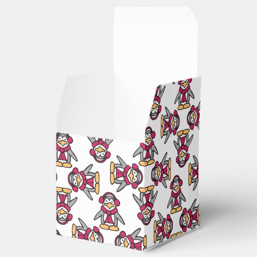Pinguine Muster Weihnachtsgeschenk Geschenkschachtel (Geöffnet)