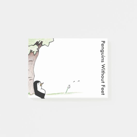 Pinguine ohne Füße Post-it Klebezettel (Vorderseite)