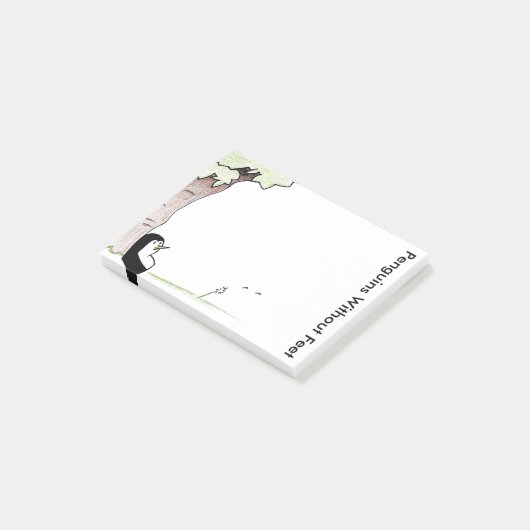 Pinguine ohne Füße Post-it Klebezettel (angewinkelt)