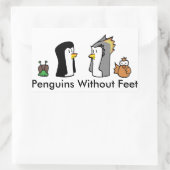 Pinguine ohne Futteraufkleber Rechteckiger Aufkleber (Tasche)