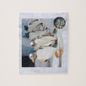 Pinguine on Ice im Zoo, Alter 6, Sardinen Fisch Puzzle (Vertikal)