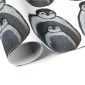 Pinguine Parterkind Zeichnend Matte Wrapping Paper Geschenkpapier (Rolleneckpunkt)