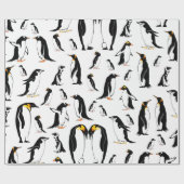 Pinguine Pattern Geschenkpapier (Flach)