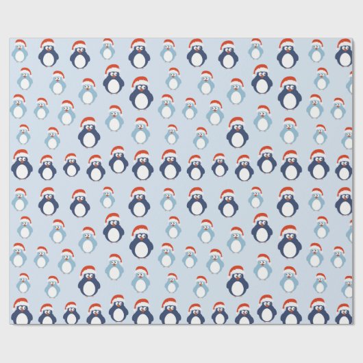 Pinguine Pattern Geschenkpapier (Flach)