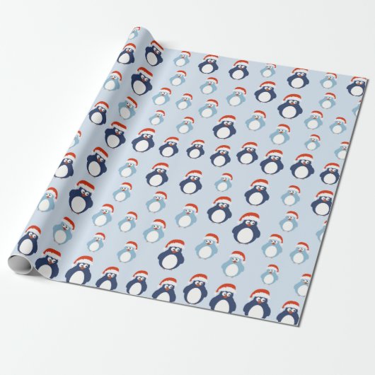 Pinguine Pattern Geschenkpapier (Ungerollt)