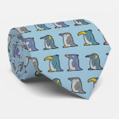 Pinguine Pattern Krawatte (Gerollt)