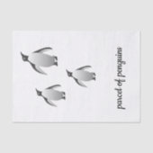 Pinguine Pinguin Pinguin Black and White Seidenpapier (Vorderseite)