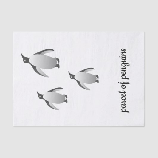 Pinguine Pinguin Pinguin Black and White Seidenpapier (Vorderseite)