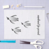 Pinguine Pinguin Pinguin Black and White Seidenpapier (Handwerk)