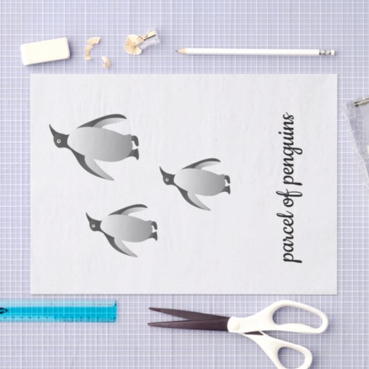 Pinguine Pinguin Pinguin Black and White Seidenpapier (Handwerk)