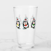 Pinguine Pint Glass - Weihnachtsgestaltung Glas (Rückseite)