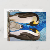 Pinguine Postkarte (Vorne/Hinten)