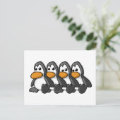 Pinguine Postkarte (Stehend Vorderseite)
