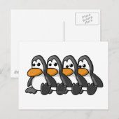 Pinguine Postkarte (Vorne/Hinten)