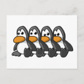 Pinguine Postkarte (Vorderseite)