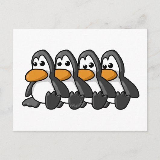 Pinguine Postkarte (Vorderseite)