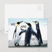 Pinguine Postkarte (Vorne/Hinten)