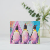 Pinguine Postkarte (Stehend Vorderseite)