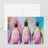 Pinguine Postkarte (Vorne/Hinten)