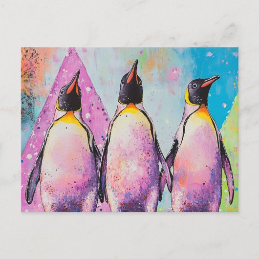 Pinguine Postkarte (Vorderseite)
