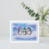 Pinguine Postkarte (Stehend Vorderseite)