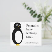 Pinguine Postkarte (Stehend Vorderseite)