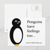 Pinguine Postkarte (Vorne/Hinten)