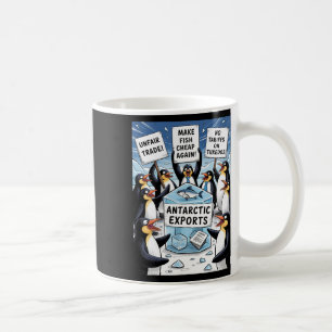 Pinguine protestieren gegen Trump-Zölle Funny Peng Kaffeetasse