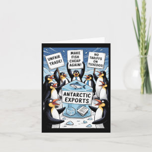 Pinguine protestieren gegen Trump-Zölle Funny Peng Karte