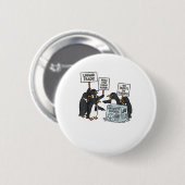 Pinguine protestieren gegen Zölle Funny Pinguin Ta Button (Vorne & Hinten)