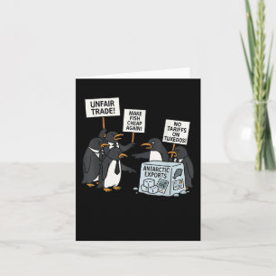 Pinguine protestieren gegen Zölle Funny Pinguin Ta Karte