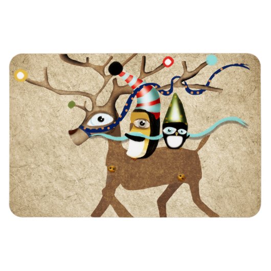 Pinguine reisen Winter Magnet (Horizontal)