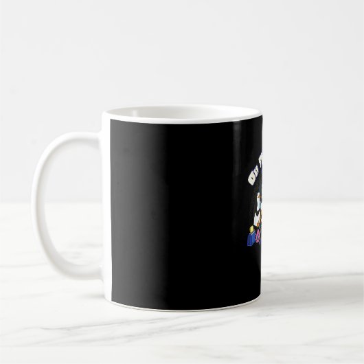 Pinguine Retro-Lagerfeuer Kaffeetasse (Links)