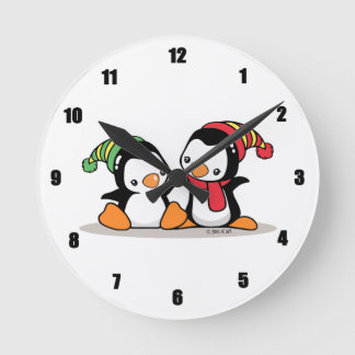 Pinguine Runde Wanduhr