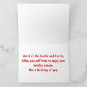 Pinguine rutschen in dekorierter Garde nach unten Karte (Innenseite)