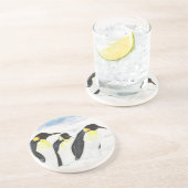 Pinguine Sandstein Untersetzer (Seite)