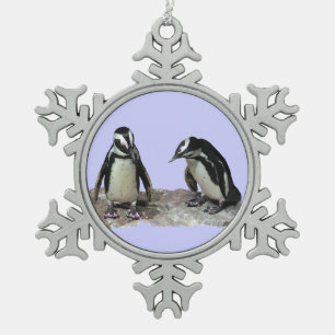Pinguine Schneeflocken Zinn-Ornament