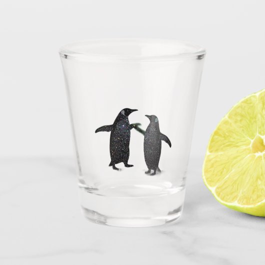 Pinguine-Schussglas Schnapsglas (Vorderseite)