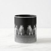 Pinguine Schwarz-Weiß-Foto Tasse (Zentrum)