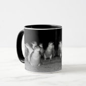 Pinguine Schwarz-Weiß-Foto Tasse (Vorderseite Links)
