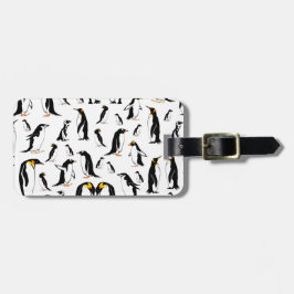 Pinguine Schwarzweißmuster Gepäckanhänger