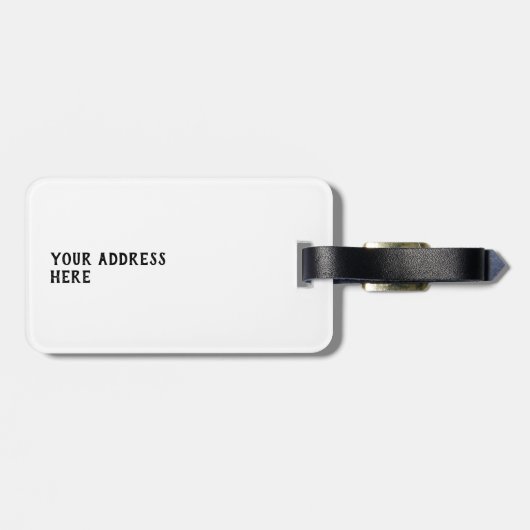 Pinguine Schwarzweißmuster Gepäckanhänger (Rückseite horizontal)